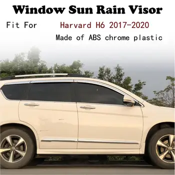 ABS Хромиран пластмасов Прозорец Козирка Вентилационни Завеси за Защита Срещу Слънце и Дъжд автоаксесоари За Harvard H6 2017-2020