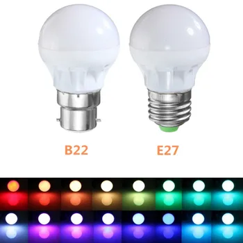 E27 B22 RGB Led Лампа Globe Лампа B22 5050SMD Энергосберегающая Лампа Прожекторная Лампа 16 Цвята Промяна на Декор за Осветление AC85-265V